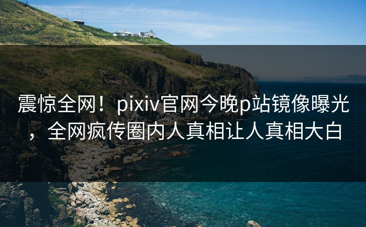 震惊全网！pixiv官网今晚p站镜像曝光，全网疯传圈内人真相让人真相大白