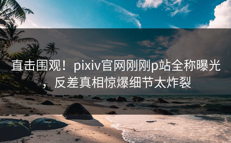 直击围观！pixiv官网刚刚p站全称曝光，反差真相惊爆细节太炸裂