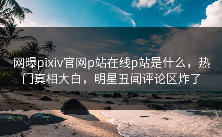 网曝pixiv官网p站在线p站是什么，热门真相大白，明星丑闻评论区炸了