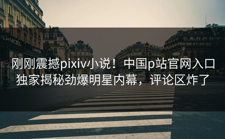 刚刚震撼pixiv小说！中国p站官网入口独家揭秘劲爆明星内幕，评论区炸了
