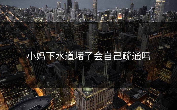 小妈下水道堵了会自己疏通吗